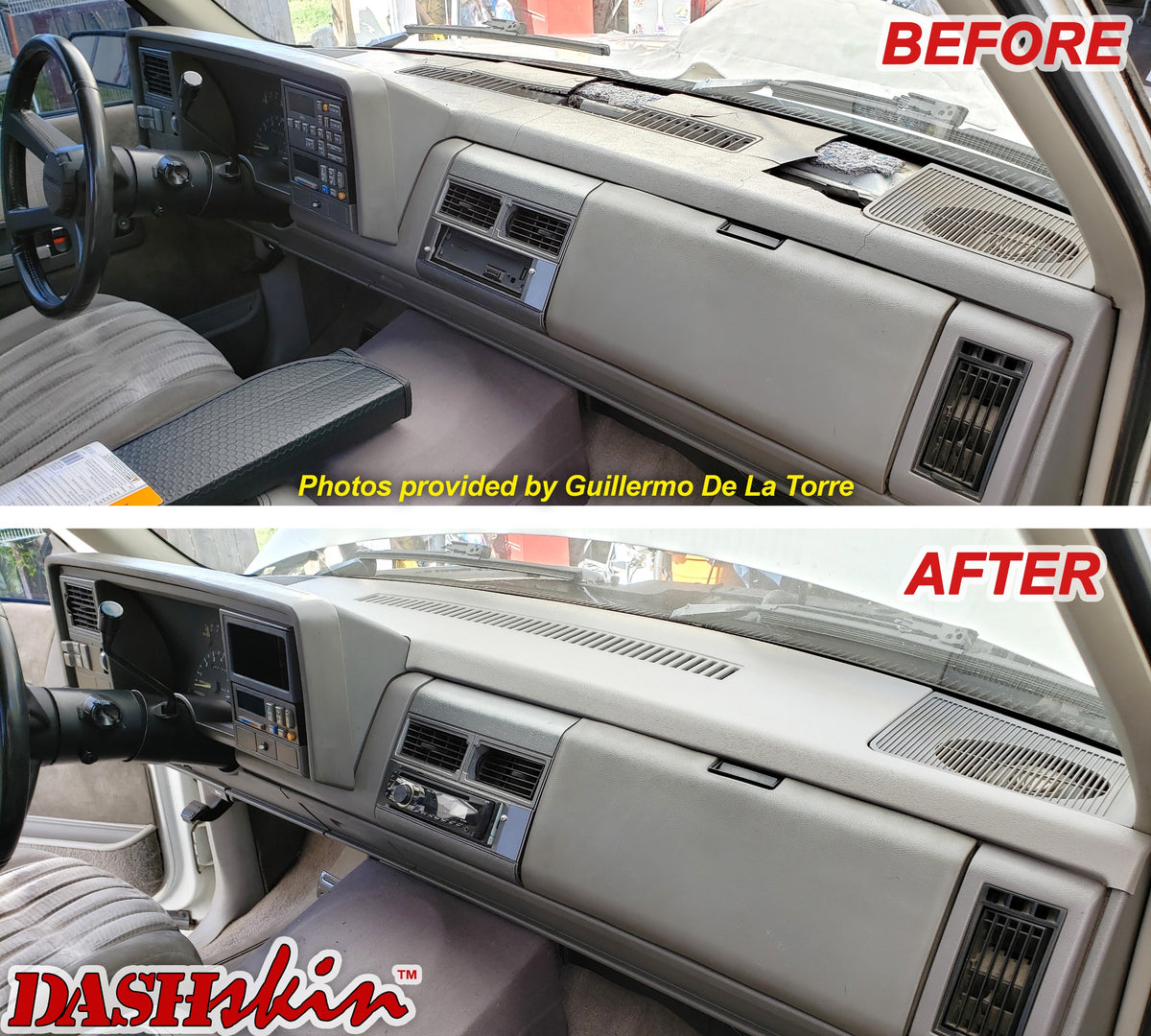 1988-1994 Chevy/GMC Truck & SUV Dash Cover w/Defrost Louvers - DashSkin