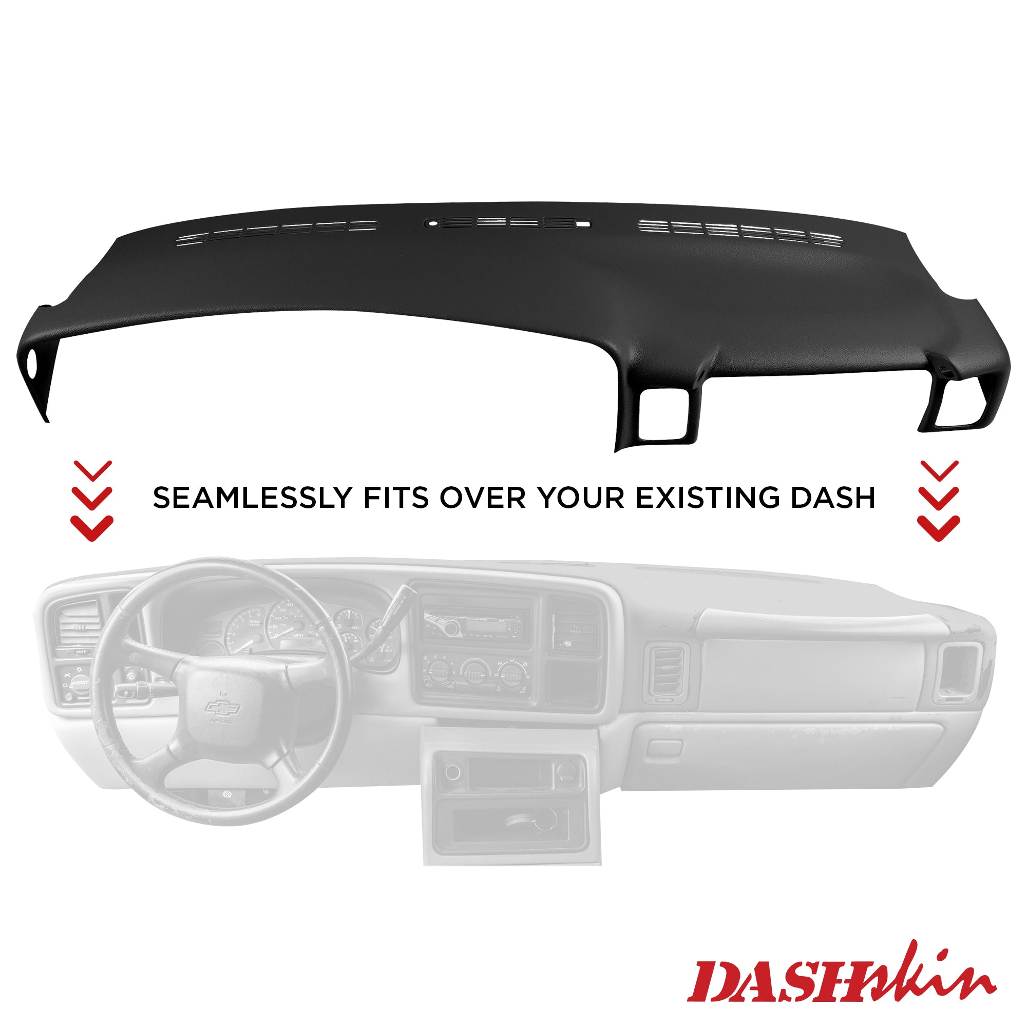 2007-2014 Chevy/GMC Truck & SUV Dash Cover with Speaker Holes - Ebony