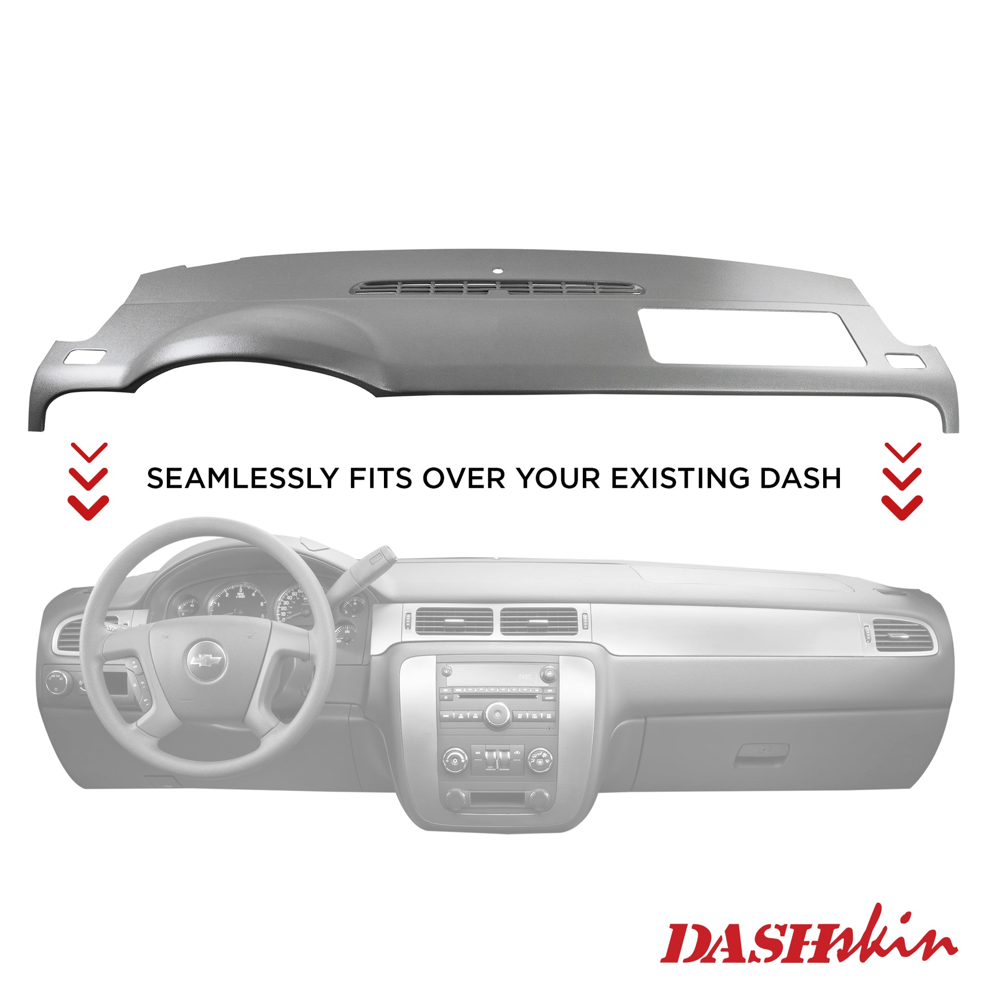 DashSkin USA American Made Dash Cover Cap Compatible with 07-14 Tahoe  Suburban Yukon Avalanche - Easy Cracked Dash Fix - w/o Dash Speaker in  Cashmere