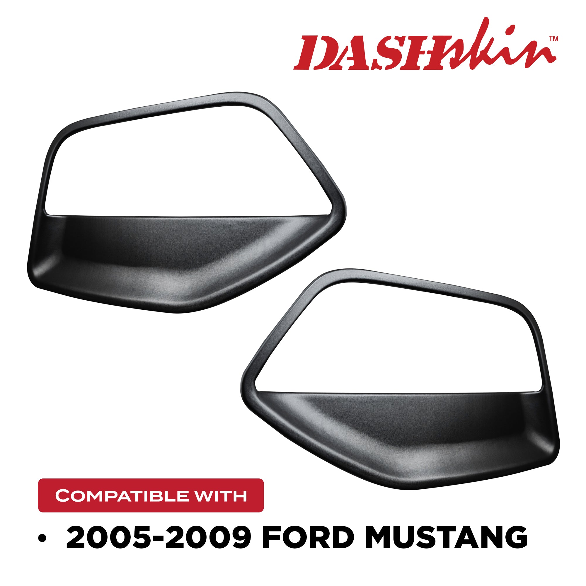 2005-2009 Ford Mustang Molded Door Panel Inserts (Left+Right Pair) - DashSkin