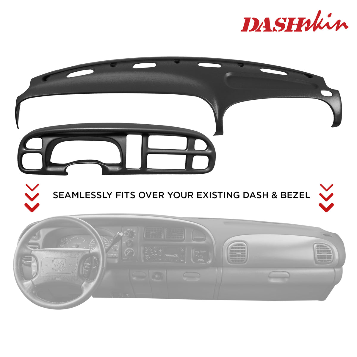 1999-2001 Dodge Ram Dash Cover + Bezel Cover Combo - DashSkin