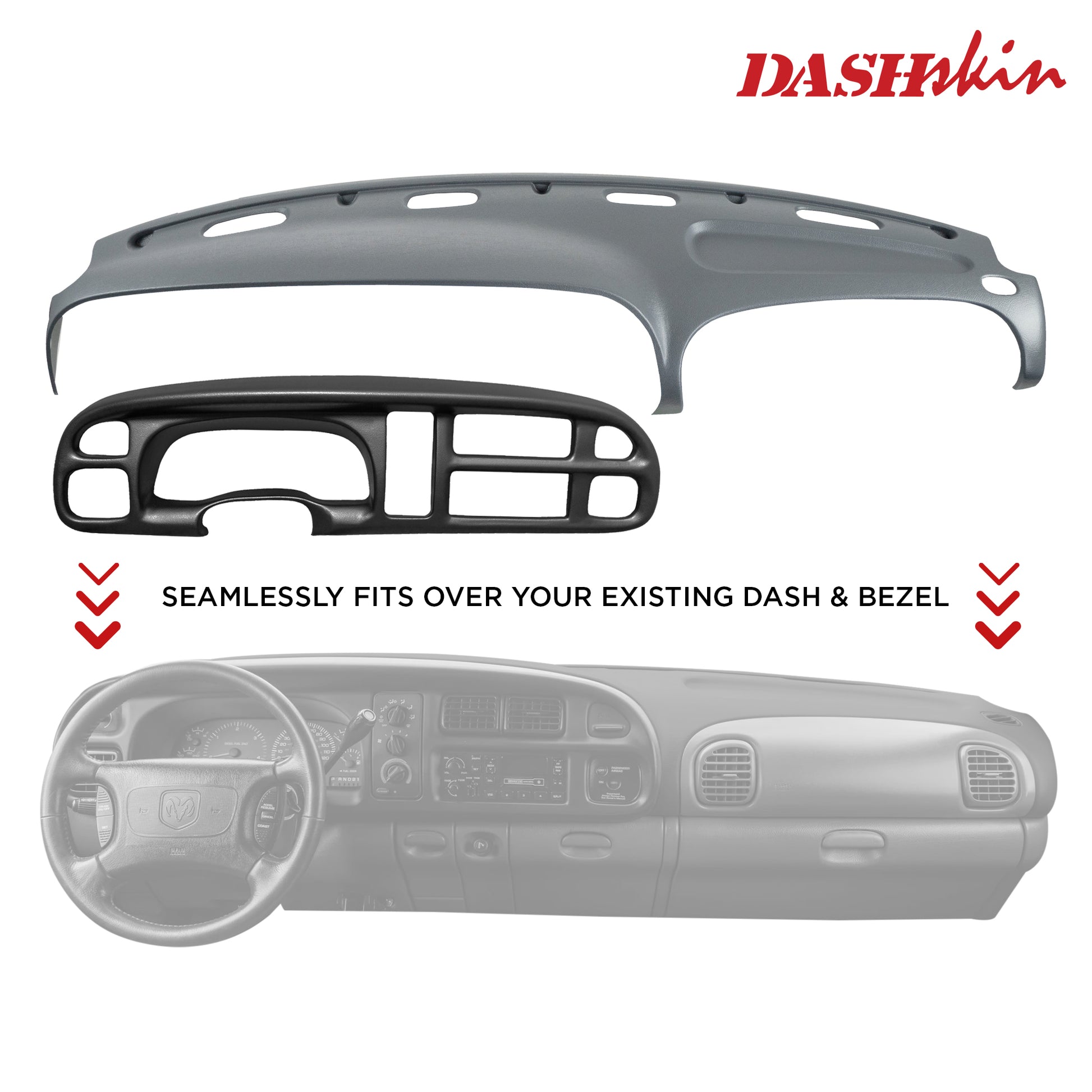 98-01 Dodge Ram Dash Skin Cap Cover Overlay – DashSkin