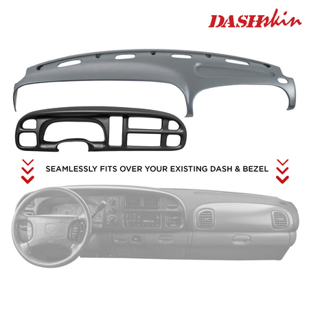 1999-2001 Dodge Ram Dash Cover + Bezel Cover Combo - DashSkin