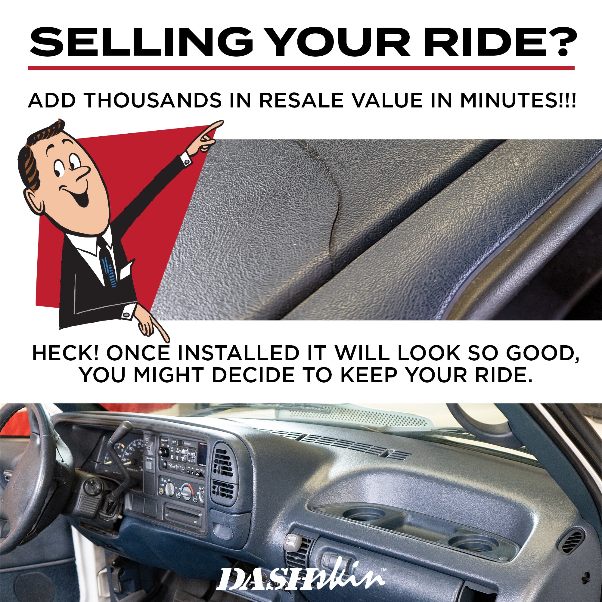 1995-1996 Chevrolet/GMC Truck Dash Cover C/K 1500-3500 Tahoe Suburban Yukon - DashSkin