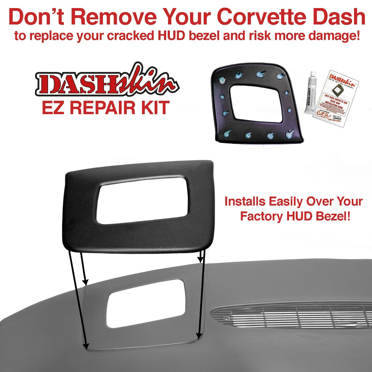 1997–2004 C5 Corvette HUD Bezel Kit – Made in USA – DashSkin