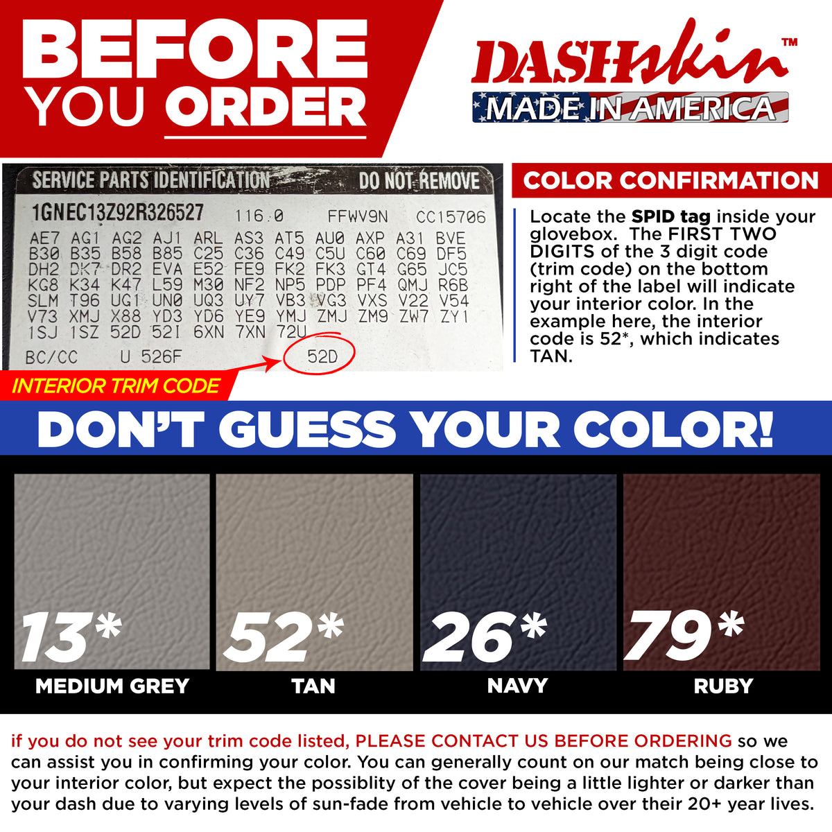 1997-1999 GM Truck Aerosol Colormatched Interior Paint for Vinyl & Pla ...